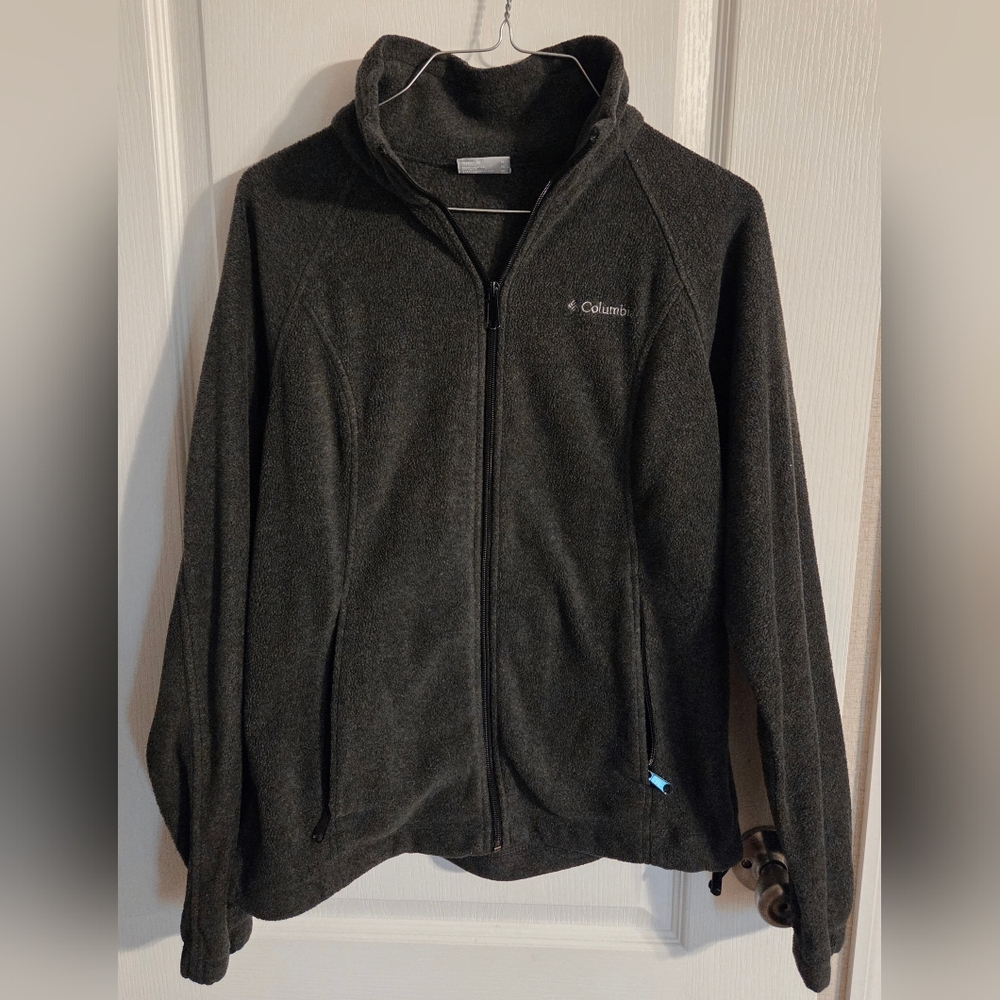 Columbia Charcoal Zip-Up Fleece Jacket